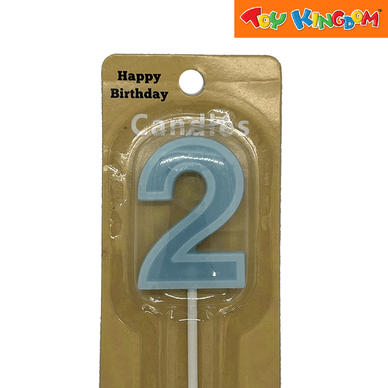 Blue No. 2 Candle with Long Stick