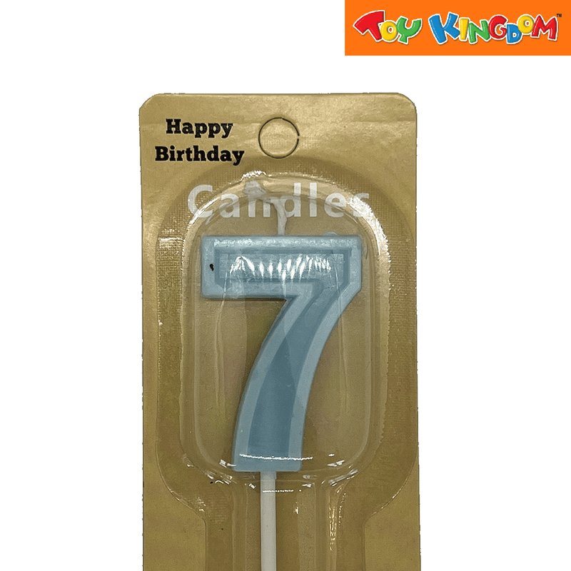 Blue No. 7 Candle with Long Stick