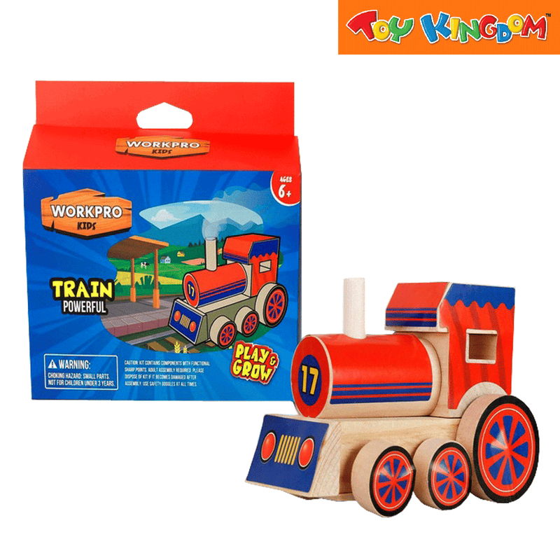 Workpro Kids Powerful Train Wooden Toy