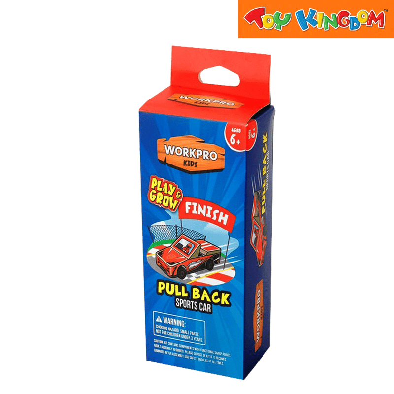 Workpro Kids Pull-back Sports Car Wooden Toy