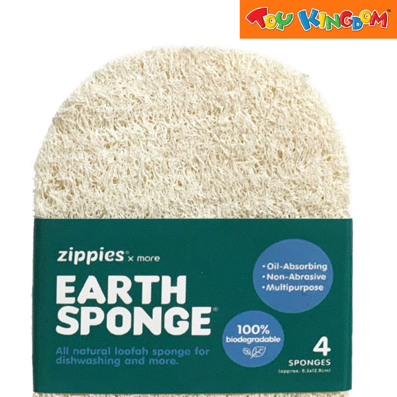 Zippies More Earth 4 pcs Sponge Scrubber