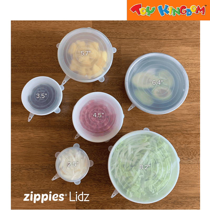 Zippies Lab Lidz Reusable Silicone Stretch Lids in Cloth Pouch