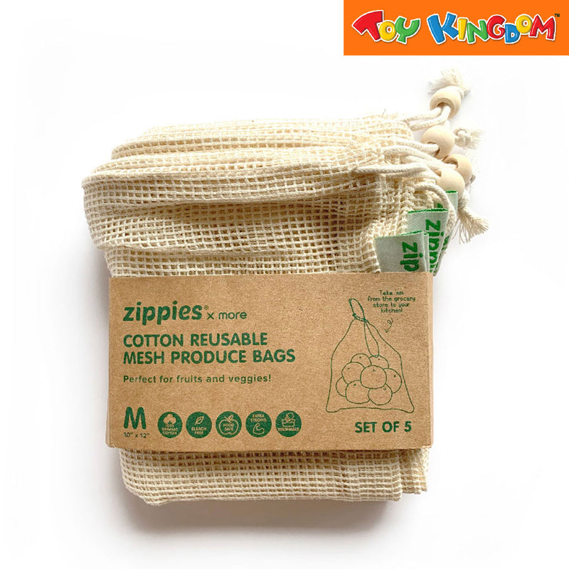 Zippies Lab 5 pcs Small Cotton Mesh Produce Bags