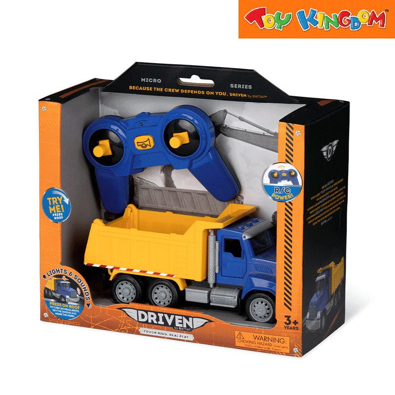Driven By Battat Micro Dump Truck Remote Control Vehicle