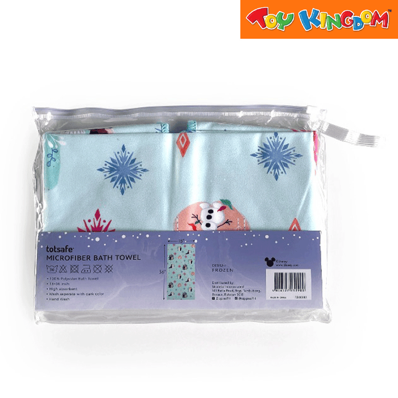 Totsafe Disney Fozen Quick Dry Microfiber Towels Snowflake Pattern 18in x 36in Bath Towel
