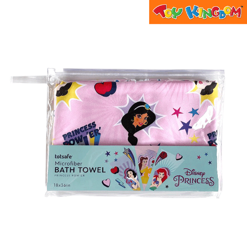 Totsafe Disney Princess Quick Dry Microfiber Towels Princess Power 18in x 36in Bath Towel