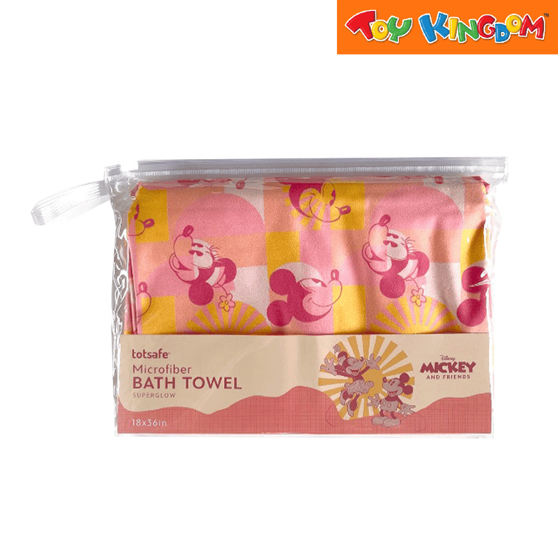 Totsafe Disney Mickey and Friends Quick Dry Microfiber Towels Superglow 18in x 36in Bath Towel