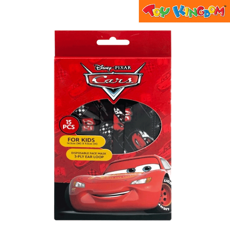 Zippies Disney Cars Black 15pcs Disposable Mask