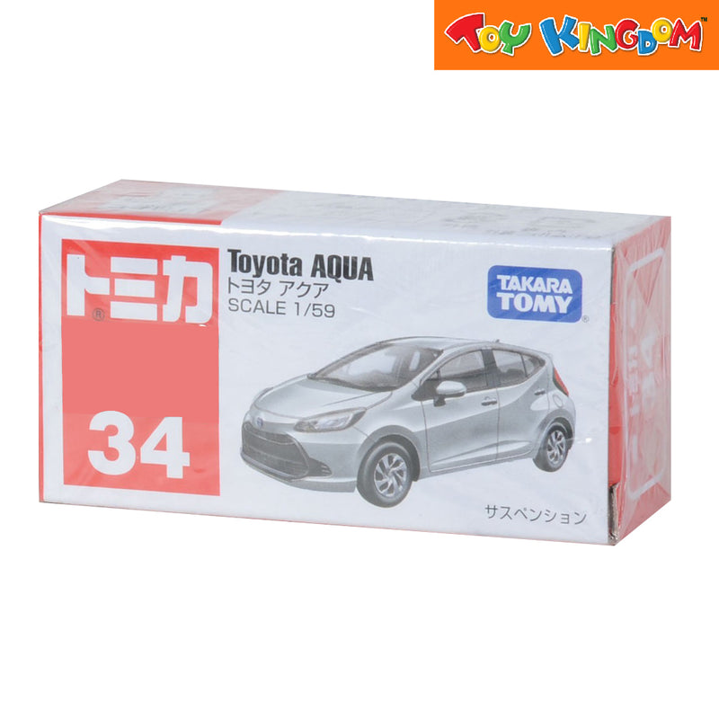 Tomica No.34-11 Toyota Aqua Silver Die-cast Vehicle