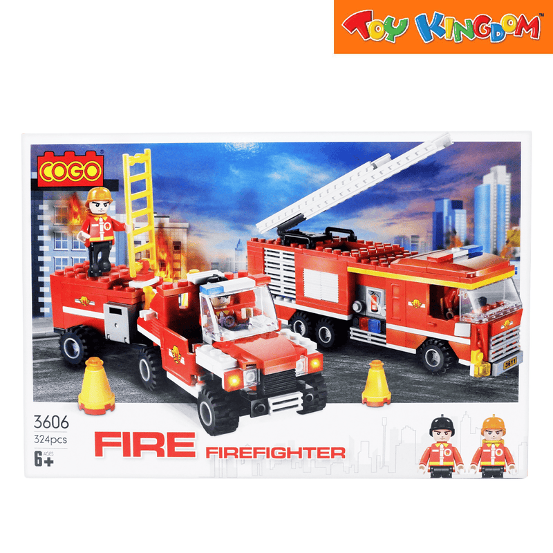 Cogo 3606 Fire Fighter 324 pcs Building Blocks Toy Kingdom