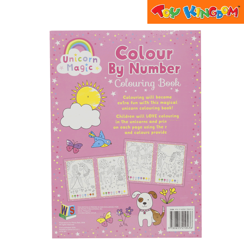 Learning is Fun Unicorn Magic Colour by Number Coloring Book
