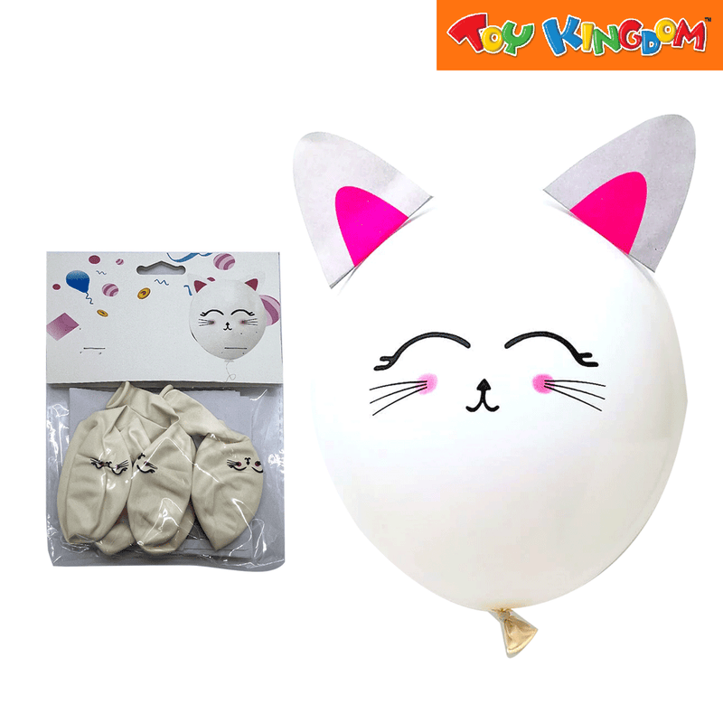 12 inch Balloon with White Kitty Sticker