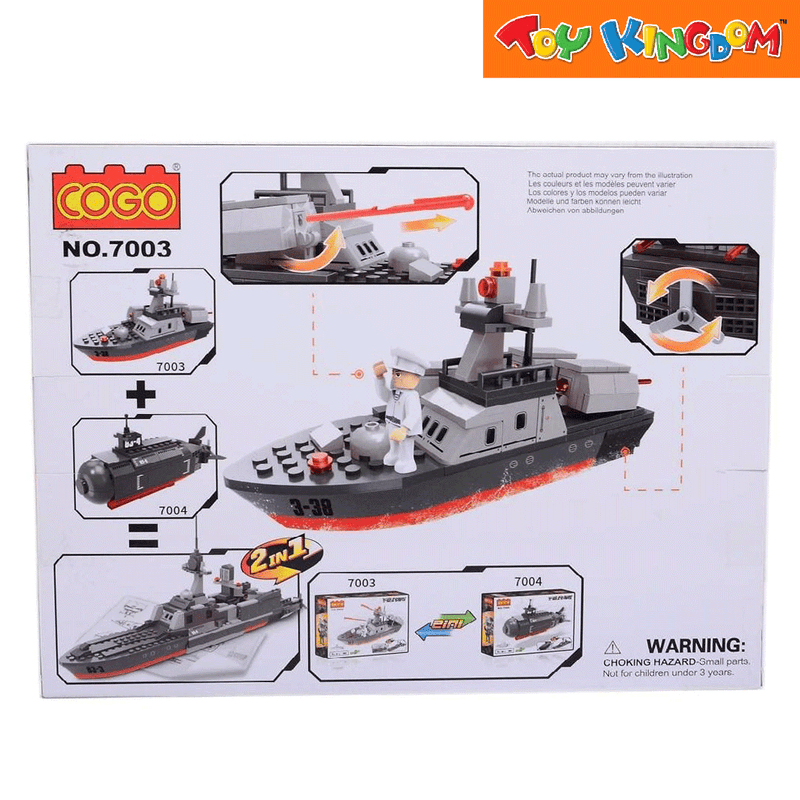 Cogo Military Boat Building Blocks