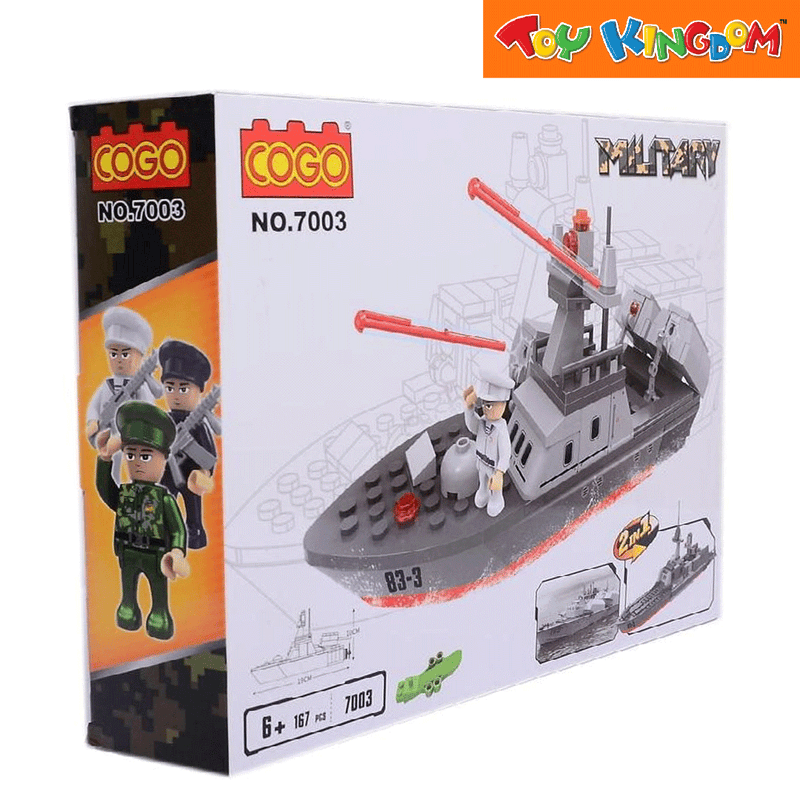 Cogo Military Boat Building Blocks