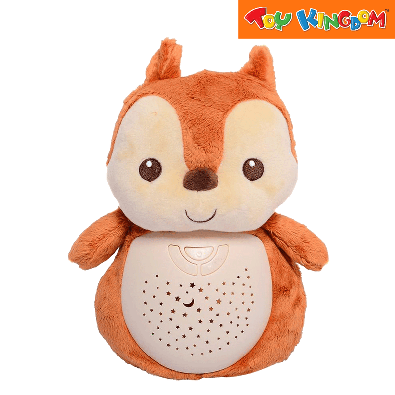 WinFun 2-in-1 Starry Lights Squirrel Plush Toy for Babies