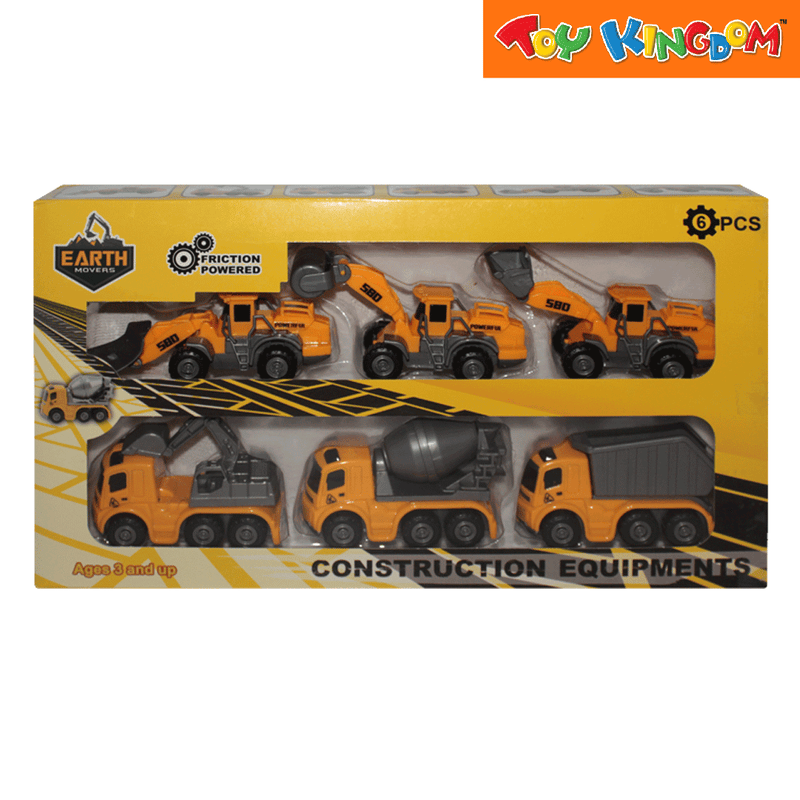 Earth Movers 6 Pack Construction Vehicles