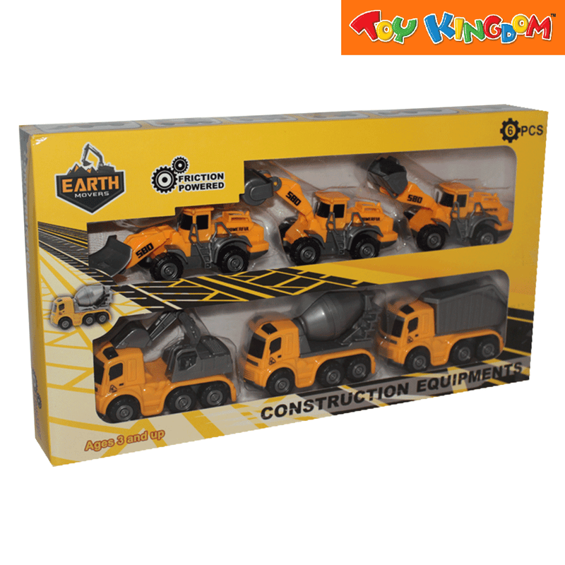 Earth Movers 6 Pack Construction Vehicles