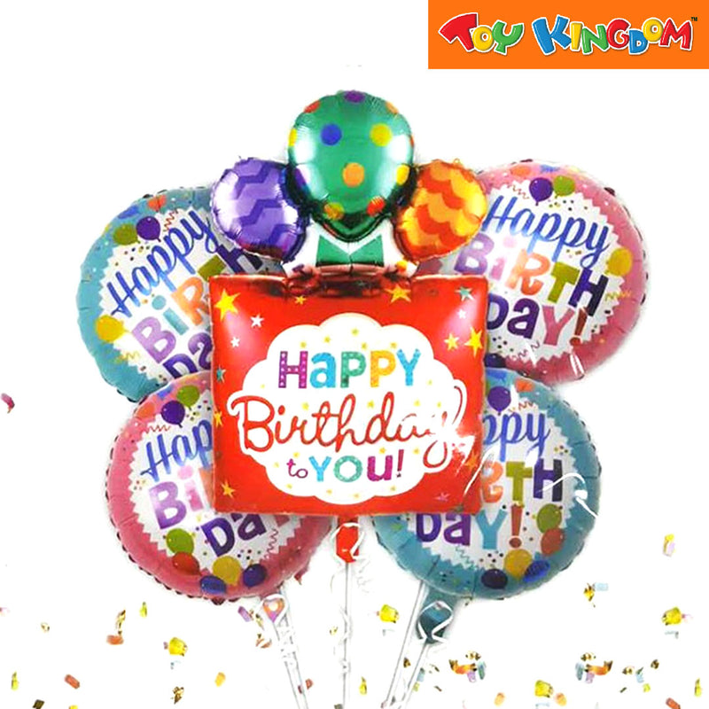 5 pcs Happy Birthday Foil Balloon Set