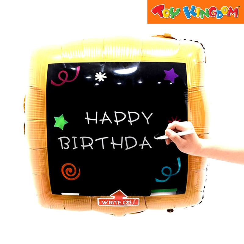 35 inch Write On Square-Shaped Foil Balloon with Pen