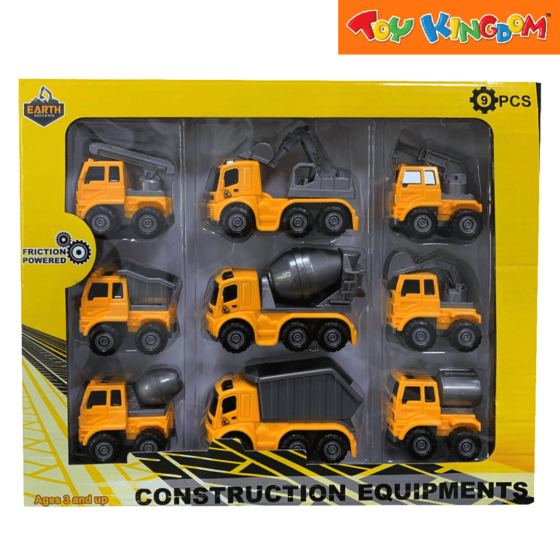 Earth Movers 9 Pack Construction Vehicles