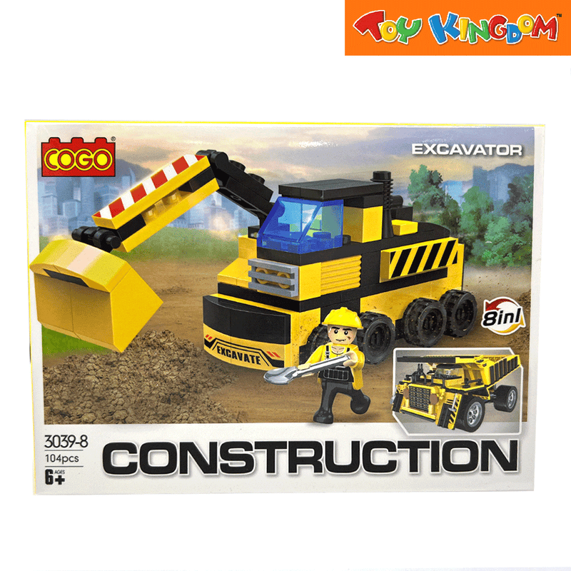 Cogo Construction Backhoe Building Blocks