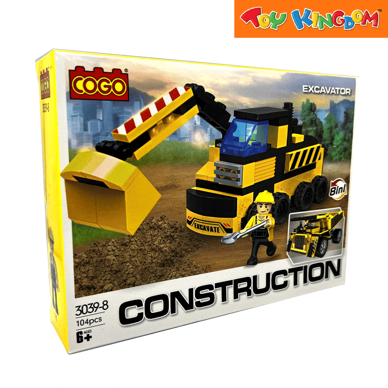 Cogo Construction Backhoe Building Blocks