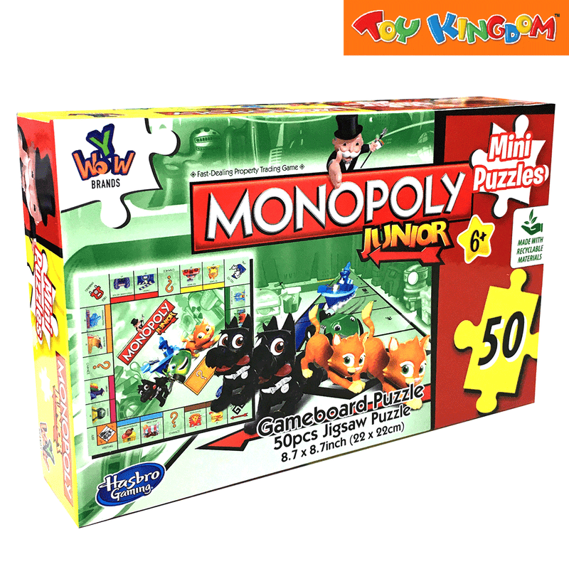 YWOW Hasbro Monopoly Junior 50 pcs Mini Puzzle