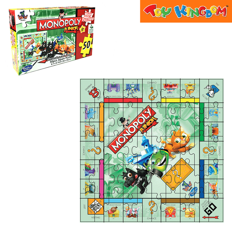 YWOW Hasbro Monopoly Junior 50 pcs Mini Puzzle