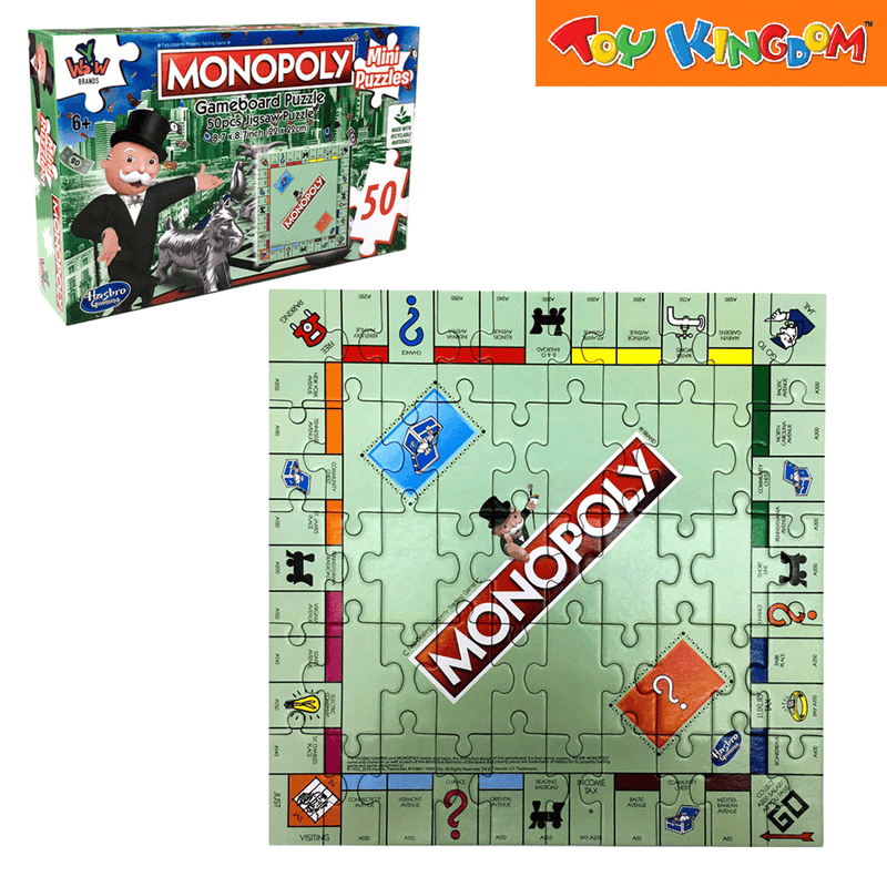 YWOW Hasbro Monopoly 50 pcs Mini Puzzle