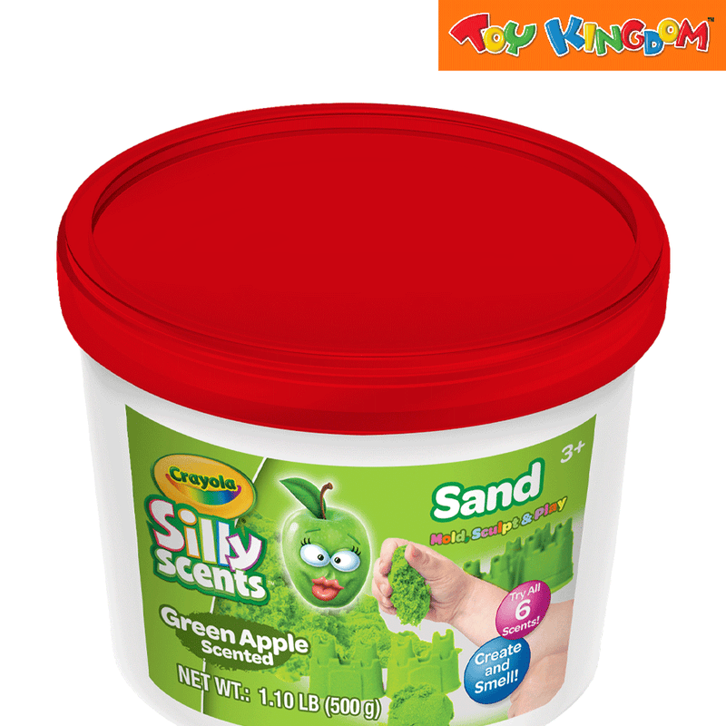 Crayola 500 grams Silly Scents Green Apple Play Sand Bucket