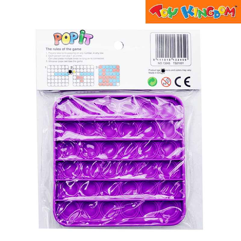 Push and Pop Game Square Purple Fidget Toy