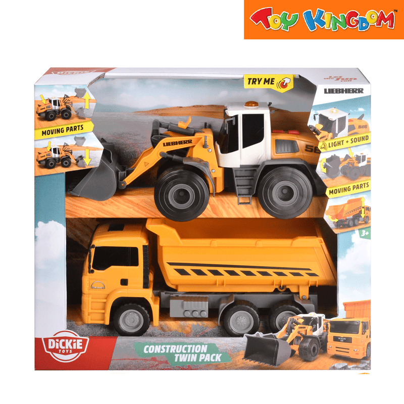 Dickie Toys Construction Twin Pack Vehicle Playset Toy Kingdom