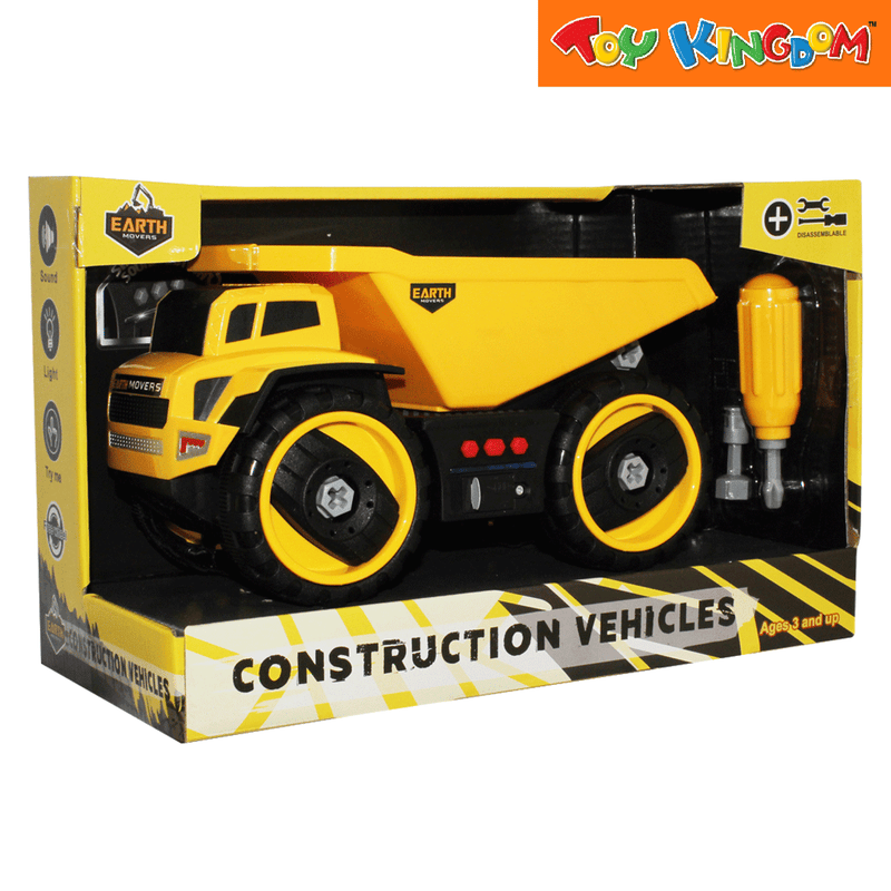 Earth Movers Dump Truck Construction Vehicles with Lights and Sounds