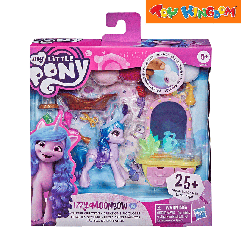 My Little Pony Sparkling Scenes Izzy Moonbow Critter Creation Playset