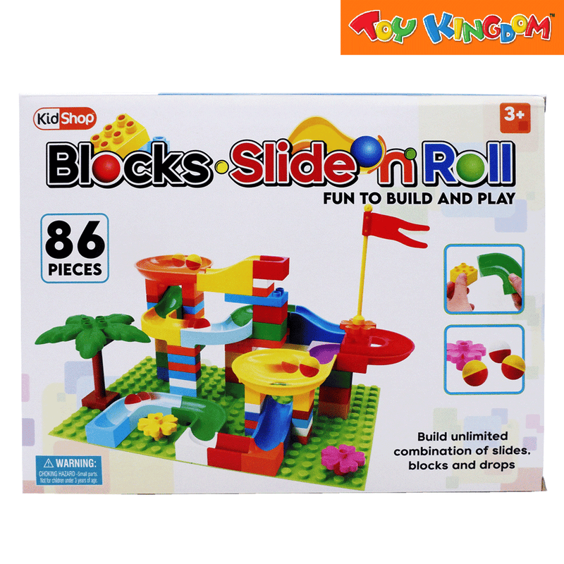 KidShop Blocks Slide n Roll Playset