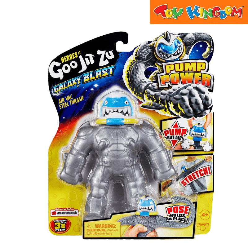 Heroes of Goo Jit Zu Series 6 Galaxy Blast Air Vac Steel Thrash Stretchable Figure