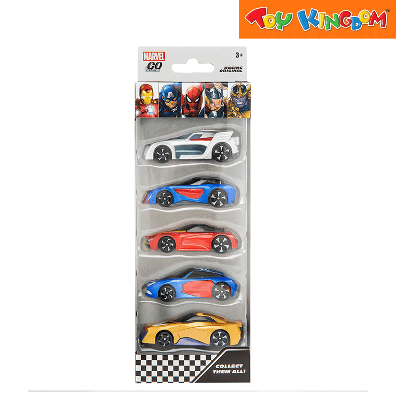 Marvel Racing Car Series Go Collection 5 pcs Die-cast Vehicles
