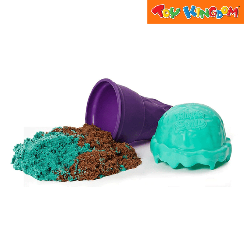 Kinetic Sand Ice Cream Container Chocolate Mint Squeezable Sand