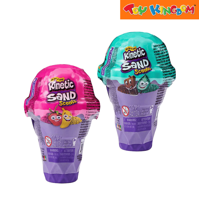 Kinetic Sand Ice Cream Container Chocolate Mint Squeezable Sand