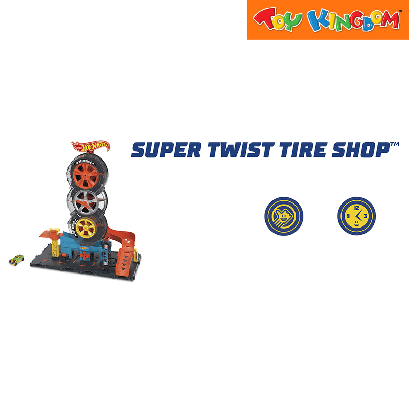 Hot Wheels City Super Twist Tire Shop Vehicle Playset
