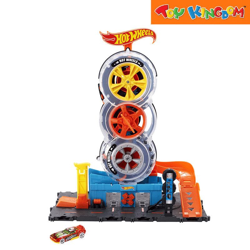 Hot Wheels City Super Twist Tire Shop Vehicle Playset