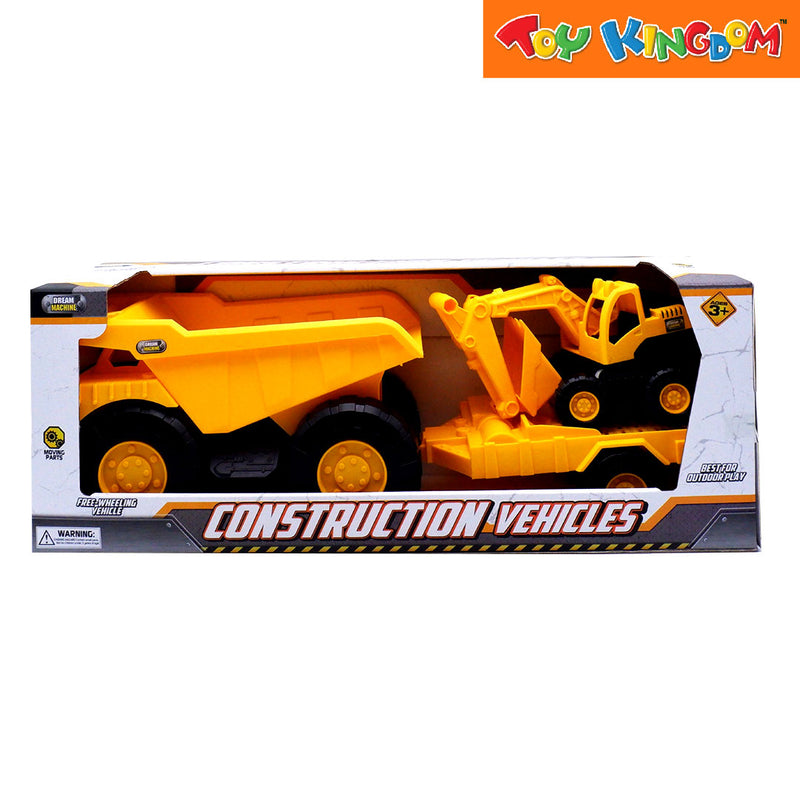 Dream Machine Construction Vehicle Dump Truck with Excavator