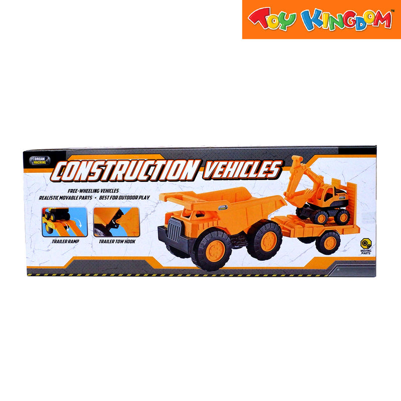 Dream Machine Construction Vehicle Dump Truck with Excavator