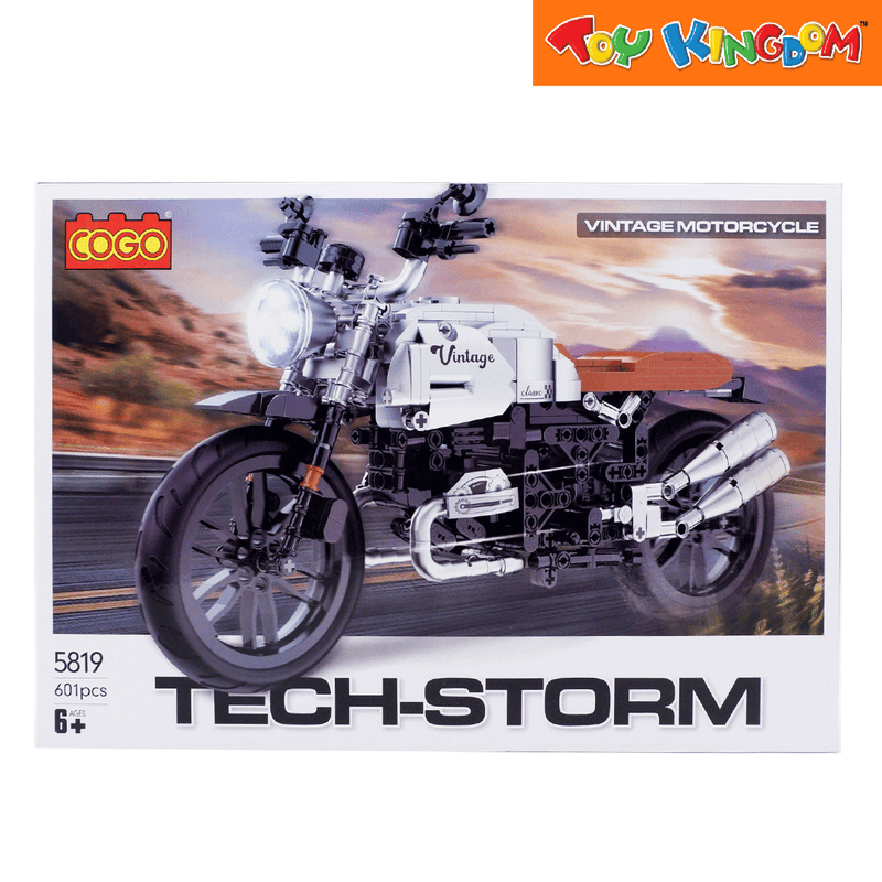Cogo Tech Storm Vintage Motorcycle Building Blocks