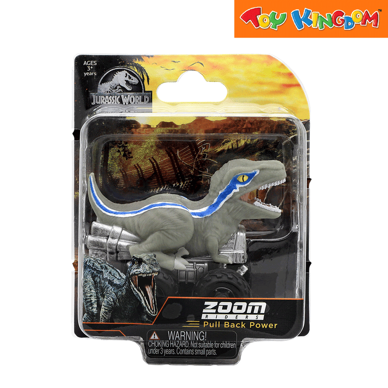 Jurassic World Zoom Riders Clash Edition Blue Pull-Back Car