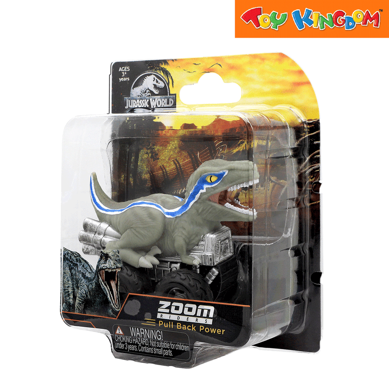 Jurassic World Zoom Riders Clash Edition Blue Pull-Back Car