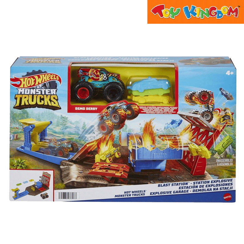 Hot Wheels Monster Trucks Blast Station Vehicle Playset