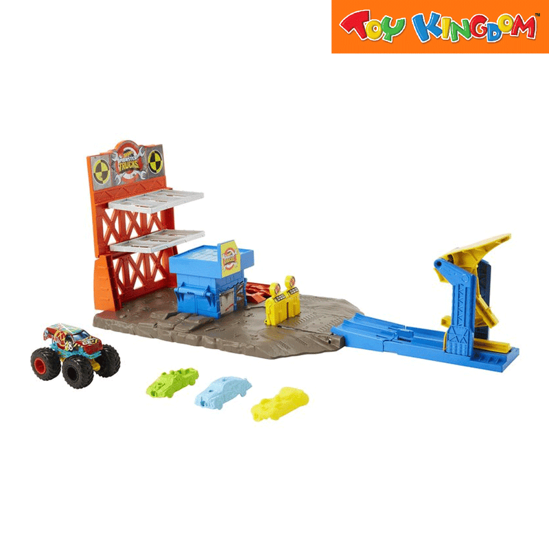 Hot Wheels Monster Trucks Blast Station Vehicle Playset