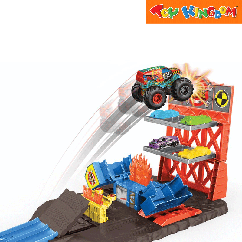 Hot Wheels Monster Trucks Blast Station Vehicle Playset