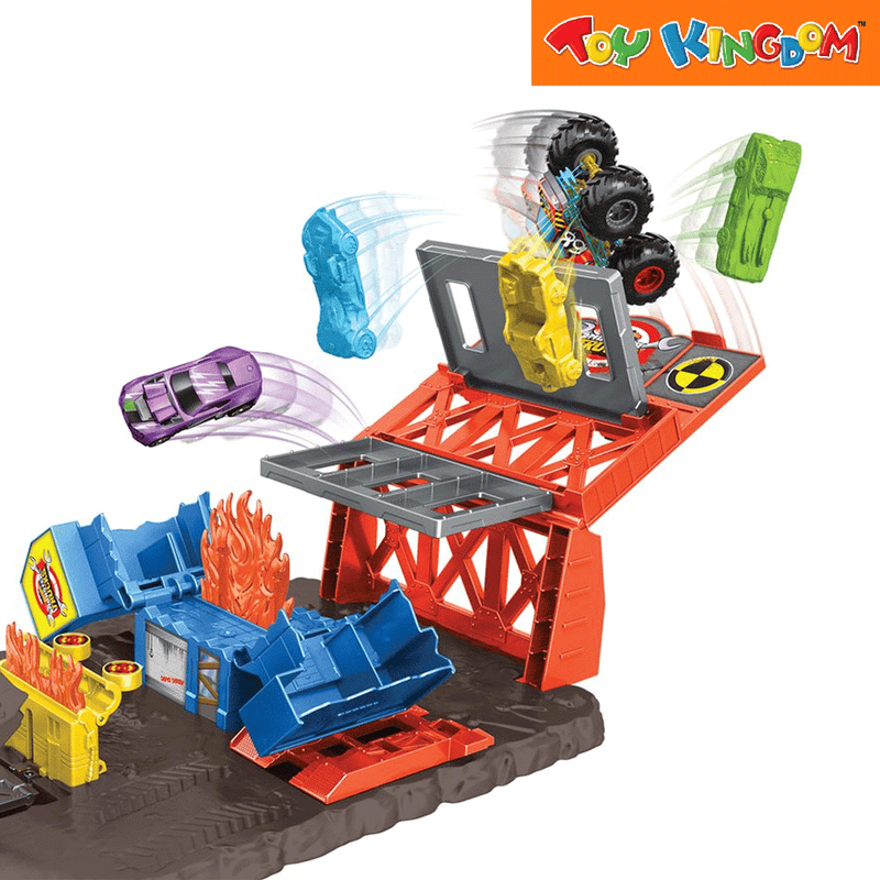 Hot Wheels Monster Trucks Blast Station Vehicle Playset